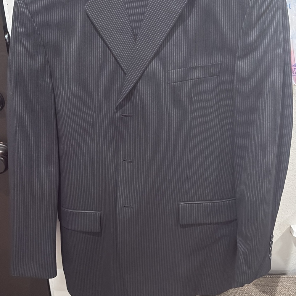 Men's Black Pinstripe suit
